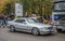 Old classic coupe car Mercedes Benz parked in a forest