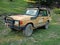 Old classic veteran 4 offroad car Landrover version long exhausting pipe