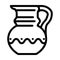 old clay crockery line icon vector illustration