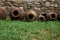 Old clay wine barrels in Geordian monastery