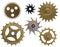 Old Clock Cogs Isolated