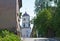 Old Clock Tower on The Fortress Street. Vyborg. Leningrad Region. Russia