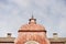 Old clock tower in a medieval castel