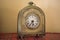 Old clock vintage style with Roman numerals. Retro bronze clock