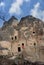 Old cloister in the rocks of cappadokia