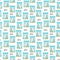 Old colorful house. Seamless watercolor pattern