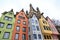 Old colorful houses in the city Cologne in Germany