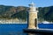 Old colorful lighthouse at Marmaris city