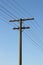 Old concrete electricity pylon