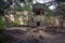 Old concrete infantry bunker in the woods of Hel, Poland. Old military fortification from World War Two and Cold War