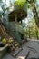 Old concrete infantry bunker in the woods of Hel, Poland. Old military fortification from World War Two and Cold War