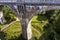 Old concrete railway bridge in Stanczyki, Mazury, Poland