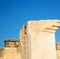 old construction column and the roman temple history pamukkal