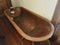 Old copper metal bathtub with wooden bucket