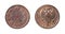 Old copper Russian coin. 2 kopeck, 1813
