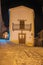 Old corner house in between two alleys at dusk in Marvao