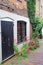 Old cottage door and flowers