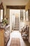 Old cottage hallway decor, interior design and house improvement, antique entryway furniture, stairway and entrance hall home