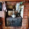 Old cottage wood fire stove