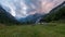 Old cottages in the mountains of the Julian Alps