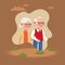 old couple with bush