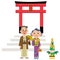 Old couple who goes to the Shinto shrine