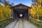 Old Covered Bridge in Fall Season