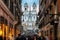 Old cozy street near Spanish Steps in Rome, Italy.