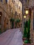 Old cozy street in San Gimignano, Tuscany, Italy
