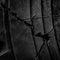 Old cracked rubber tire texture background