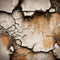 Old and cracked weathered wall - ai generated image