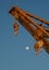Old crane port with moon