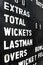 Old cricket scoreboard