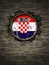 Old Croatia flag in brick wall