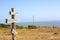 Old crosses at the historic orthodox cemetery of Fort Ross