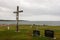 Old Crucifixion at Cemetery at the Ocean