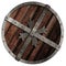 Old crusader wooden shield with metal border