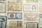 Old Czech banknotes, money