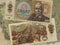 Old Czechoslovak koruna banknotes