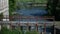 Old dam in countryside. Manmade waterfalls to control the path and flow of the waterways