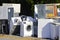 Old damaged appliances in the Florida Keys after Hurricane Irma