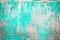 Old Damaged Cracked Paint Wall, Grunge Background, turquoise color