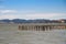 Old damaged sea side pier pilings