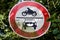 Old damaged traffic sign captured in Germany