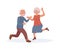 Old dancing people. An elderly man and woman senior age person dance. Happy active elderly couple on music party together. Dancers