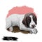 Old Danish pointer puppy purebred dog digital art
