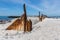 Old decayed breakwater at Dune, small island near Helgoland, Ger