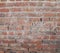 Old decayed red brick wall background or texture