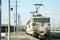 Old and decaying shunting electric locomotive class BB88500, belonging to SNCF company on platforms of Paris Bercy train station.