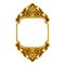 Old decorative frame antique engraved gold